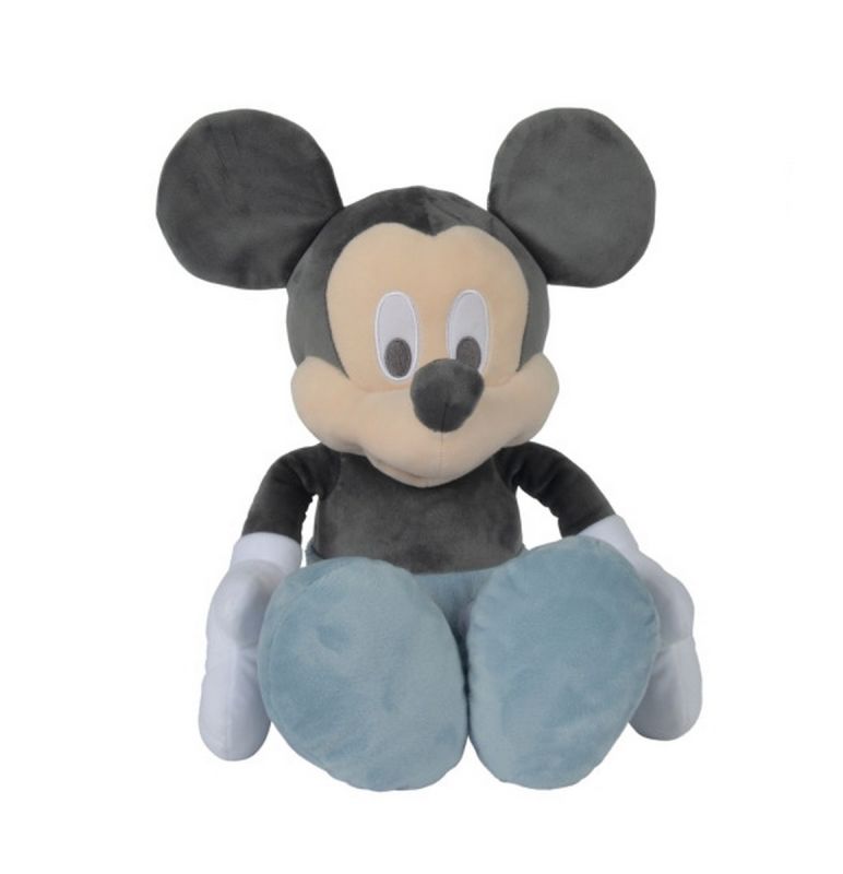  mickey souris peluche bleu 35 cm 